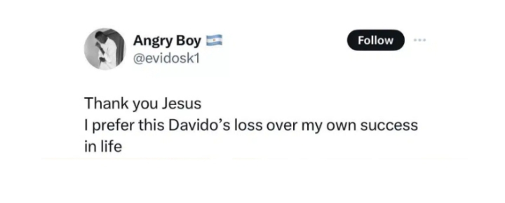 “I prefer Davido's Grammy loss over my own success in life” – Nigerian man celebrates as Davido loses three Grammy awards